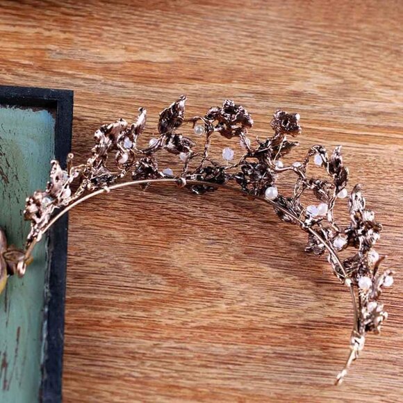 NEW Gold GreekTiara Crown Ethereal Bridal Bride Wedding ✨✨??? Beautiful main image 6